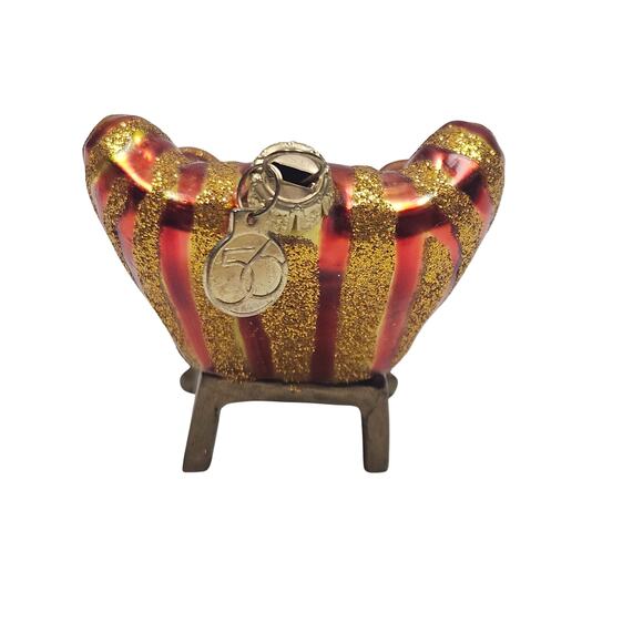 2 VTG Department 56 Mini Handblown and Painted Chair Ornaments Christmas Holiday - Picture 7 of 9